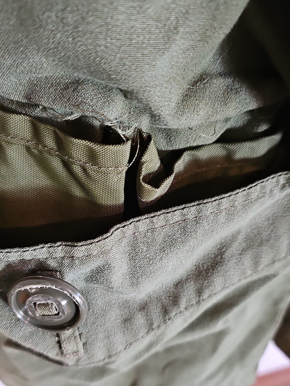 Men's Olive Green Military Field Jacket - Picture 6 of 12
